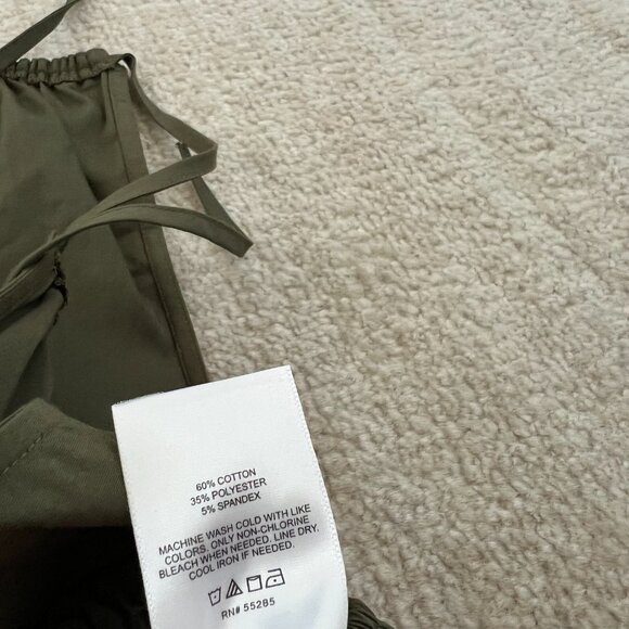 Express Green Cotton Boho Peasant Blouse Crop Top M - Picture 7 of 7